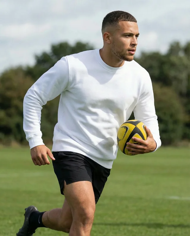 Dynamic Sweatshirt Mockup for Young Athletes in Action