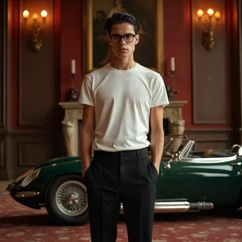 Luxurious Vintage Mockup T-Shirt with Rich Red Background