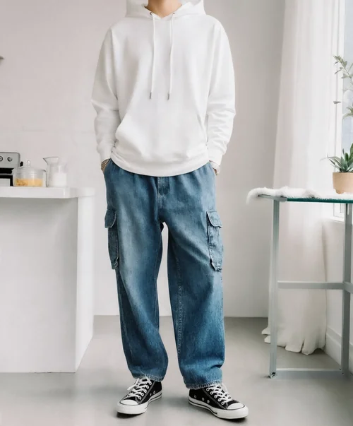 Stylish Hoodie Mockup in Modern Indoor Setting