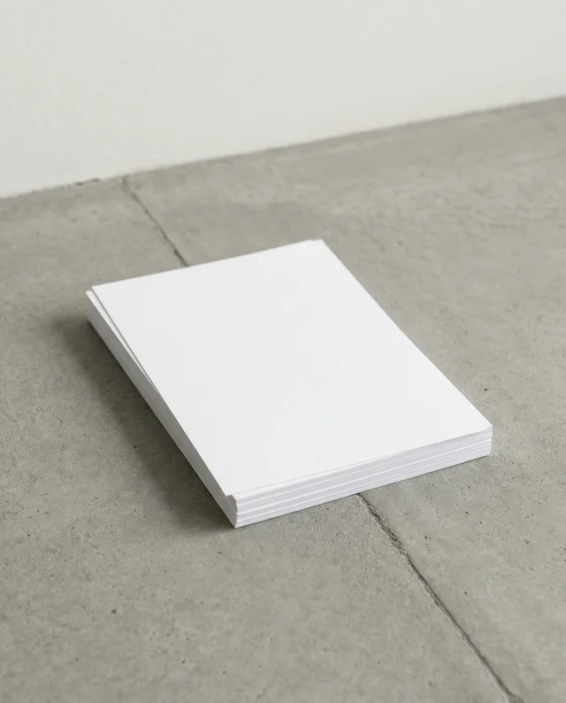 Minimalist Mockup of a Flyer on Crisp White Paper