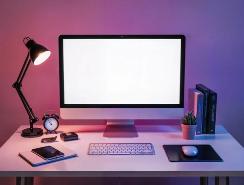 Modern iMac Mockup for a Cozy Workspace Scene