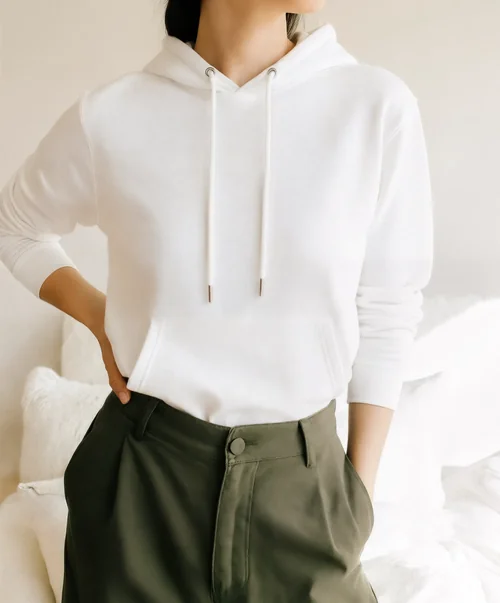 Stylish Hoodie Mockup of a Confident Young Woman