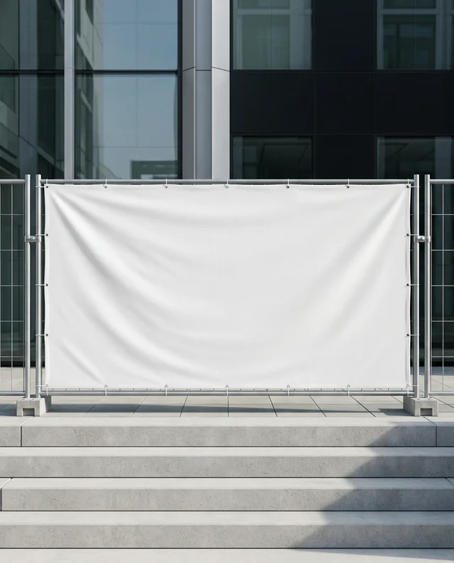 Modern Urban Mockup Featuring a Large Blank Banner