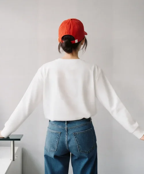Stylish Mockup of a Young Woman in a Sweatshirt