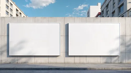 Modern Urban Mockup Featuring Empty Billboards