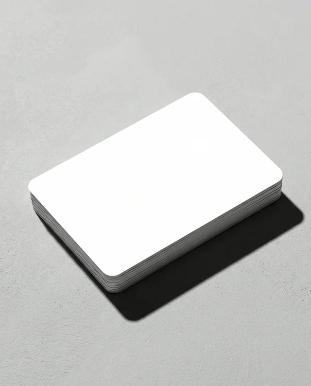 Elegant Business Card Mockup on Light Gray Surface
