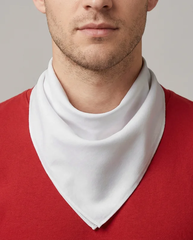 Stylish Male Model in Bandana Mockup with Vivid Sweater