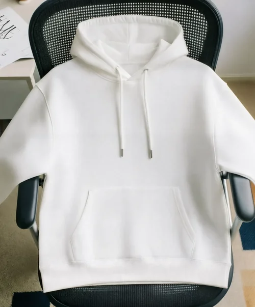 Stylish Hoodie Mockup on Modern Office Chair