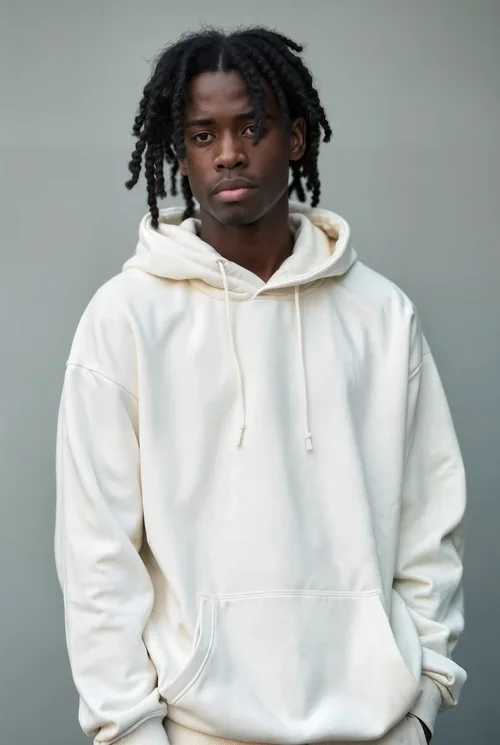 Stylish Hoodie Mockup on Soft Gray Background with Cream Colors