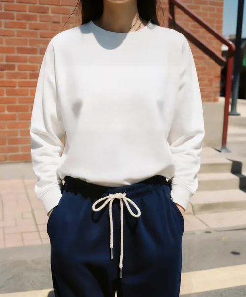 Stylish Mockup of a Woman in a Sweatshirt Outdoors