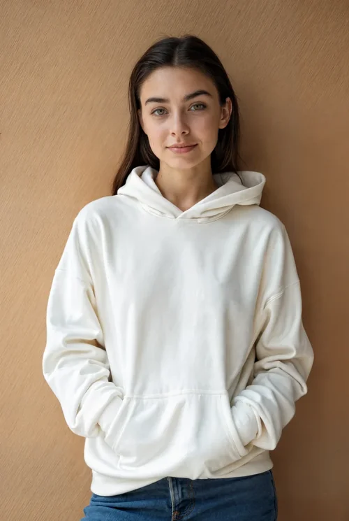 Warm-toned Background and Colors in Cozy Hoodie Mockup