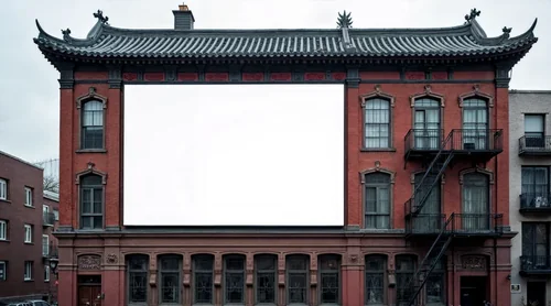 Stunning Mockup of a Billboard on an Ornate Building