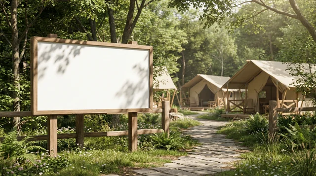 Stunning Mockup of a Forest Billboard Scene