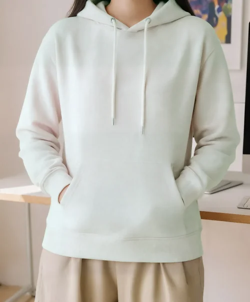 Pastel Hoodie Mockup for Cozy Indoor Style