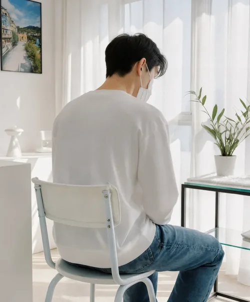 Stylish Sweatshirt Mockup in a Bright Room Setting