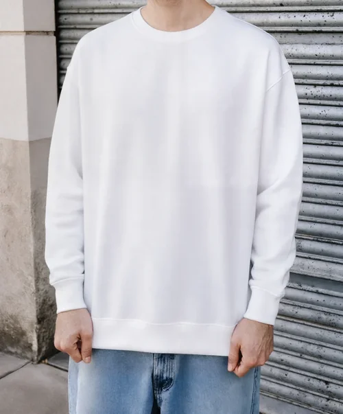 Stylish Mockup of Oversized Sweatshirt Against Shutter