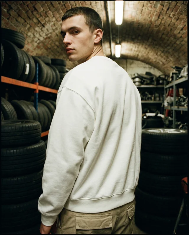 Urban Mockup of a Young Male in a Sweatshirt
