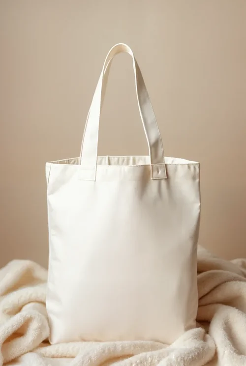 Minimalist Mockup of a Cotton Tote Bag in Soft Lighting