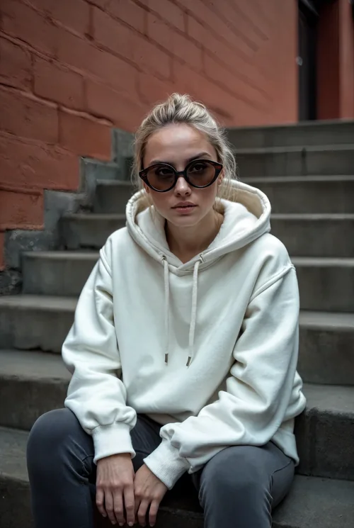 Stylish Hoodie Mockup with Warm Brick Background Colors