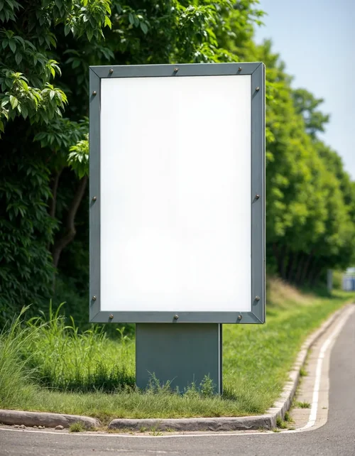 Minimalist Billboard Mockup: Urban Style & Realistic Design