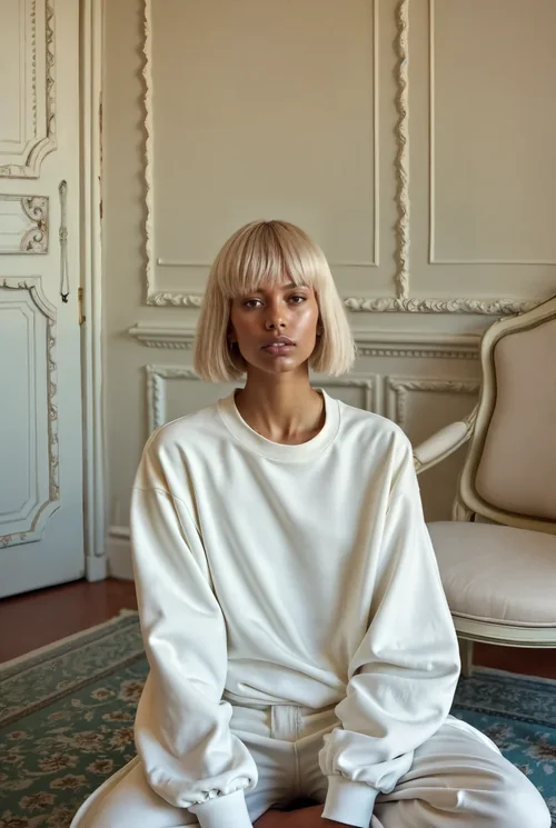 Stylish Mockup of a Relaxed Sweatshirt Look