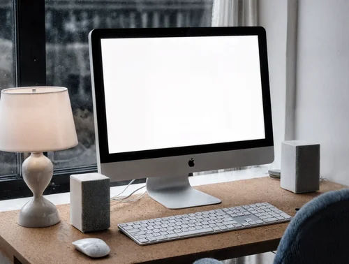 Minimalistic iMac Mockup for a Cozy Workspace