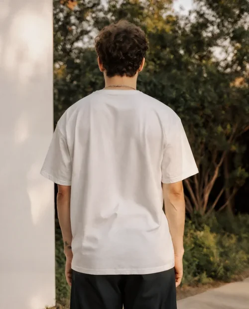 Mockup of Casual T-Shirt in Serene Outdoor Setting