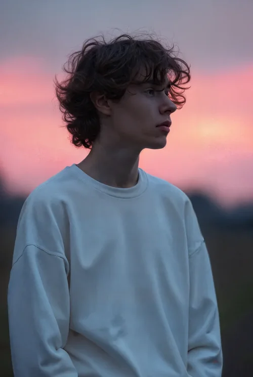 Stylish Mockup of a Casual Sweatshirt at Sunset