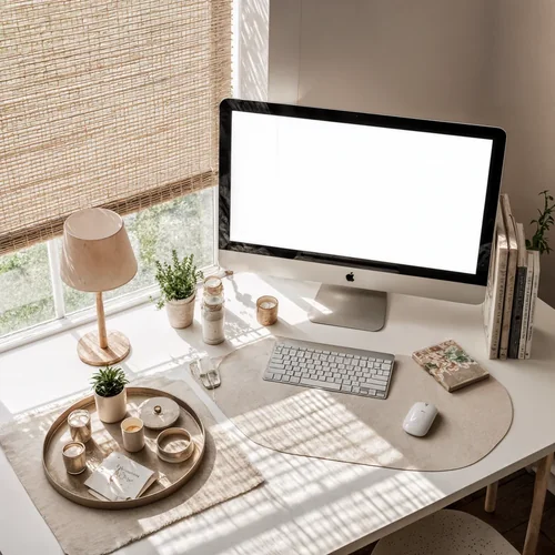 Minimalist iMac Mockup for a Serene Workspace
