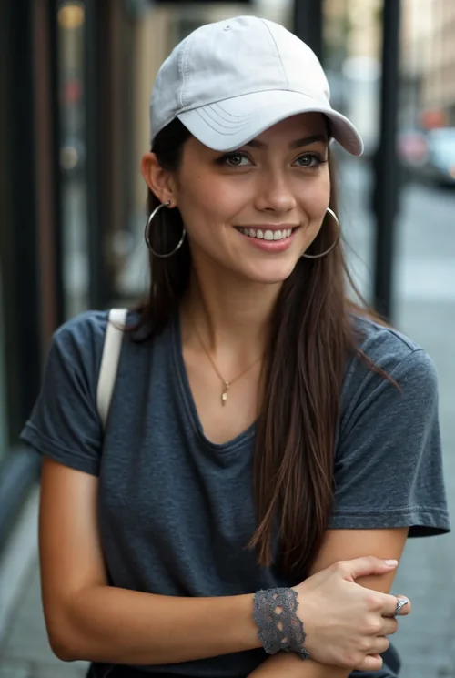 Stylish Mockup of a Woman in a Baseball Cap