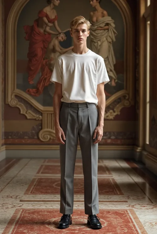 Elegant T-Shirt Mockup in Luxurious Italian Setting