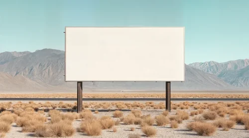 Stunning Billboard Mockup in Desert Landscape
