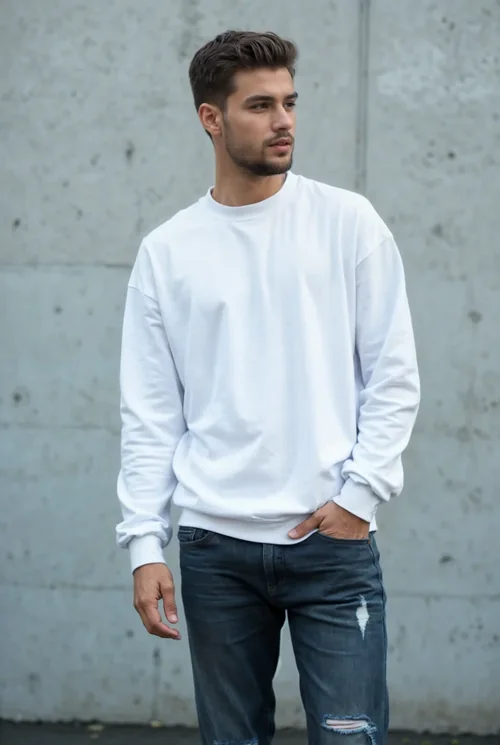 Mockup of Casual Oversized Sweatshirt for Modern Style