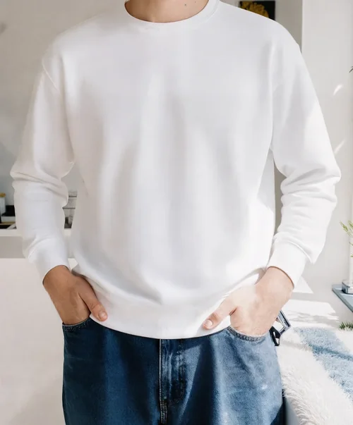 Stylish Mockup of a Casual Sweatshirt in Bright Setting