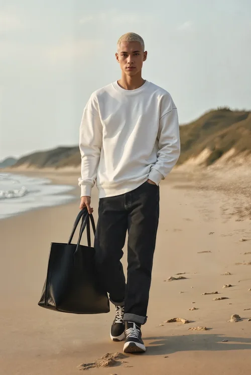 Stylish Sweatshirt Mockup for Beach Vibes