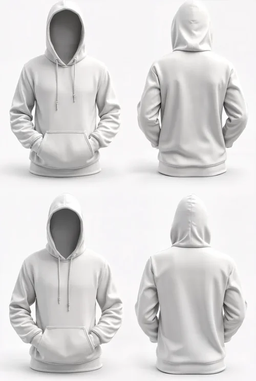 Modern Hoodie Mockup with Light Gray Background Colors