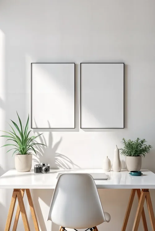 Serene Mockup Poster with Soft Background and Colors