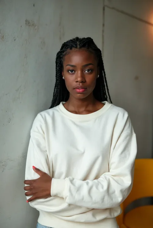 Stylish Mockup of a Cropped Sweatshirt for Modern Fashion