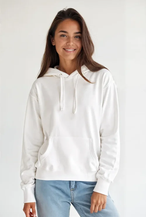 Bright Mockup of a Cozy Hoodie Against a Soft Neutral Background