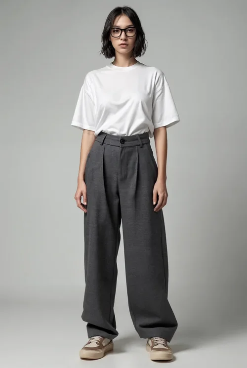 Bold T-Shirt Mockup Featuring Young Female Supermodel