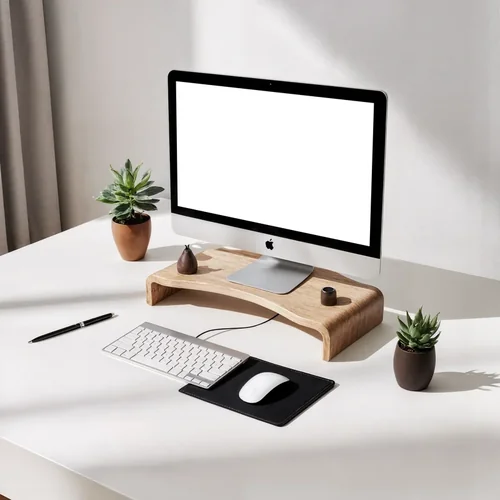 Modern iMac Mockup for Minimalist Workspace Design