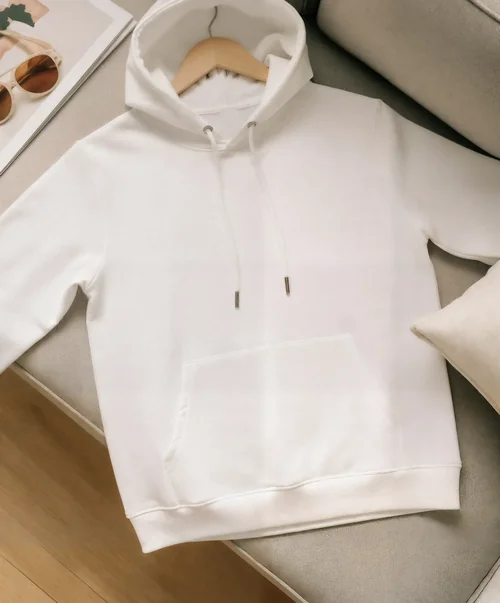 Stylish Hoodie Mockup on Cozy Couch