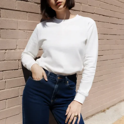 Stylish Mockup of a Woman in a Sweatshirt