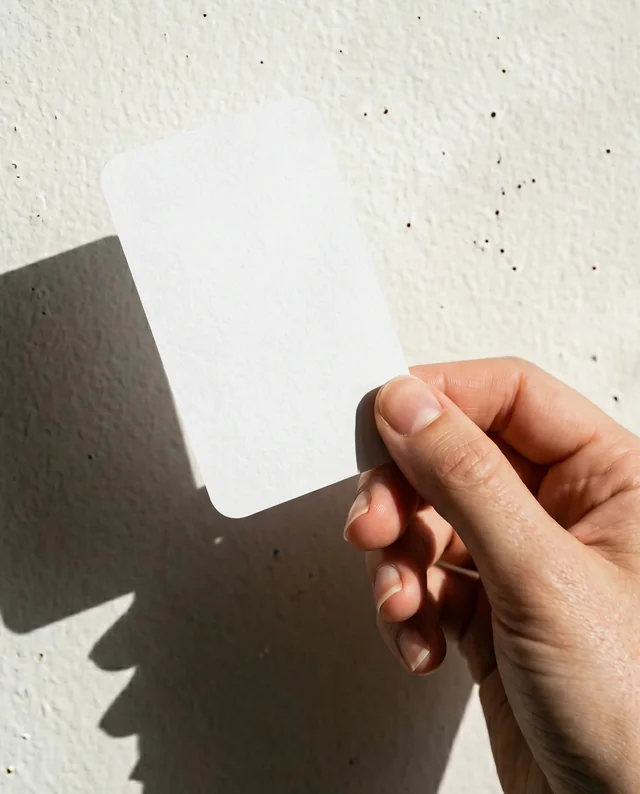 Elegant Business Card Mockup in a Natural Setting