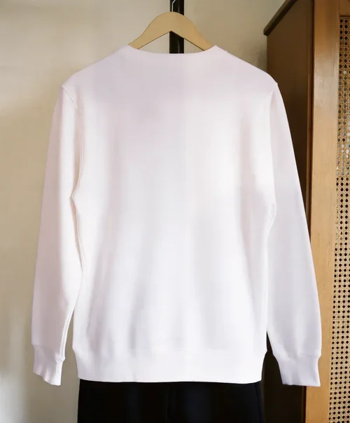Elegant Mockup of a White Sweatshirt on Hanger