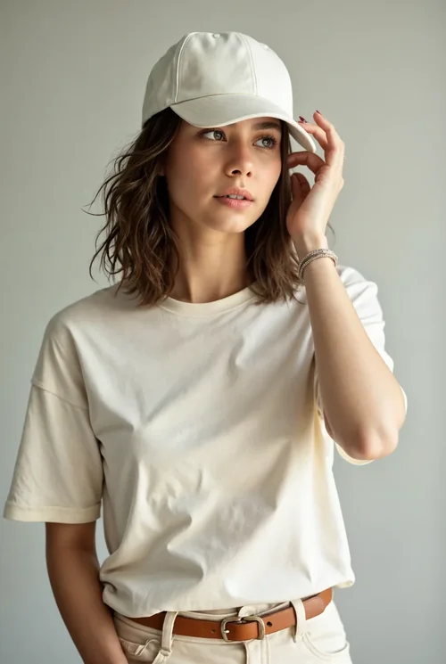 Stylish Mockup of a Woman in a Baseball Cap