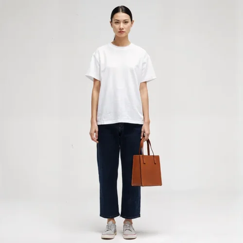 Mockup of T-Shirt with Minimalist Background and Colors