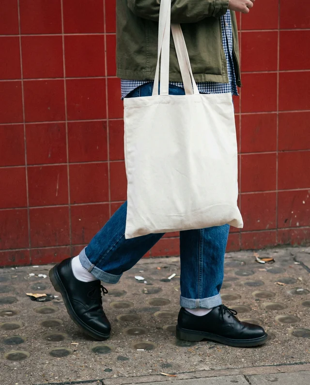 Stylish Urban Tote Bag Mockup for Casual Outfits