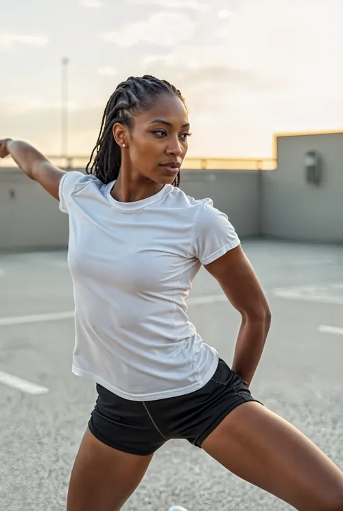 Dynamic T-Shirt Mockup with Warm Background Colors