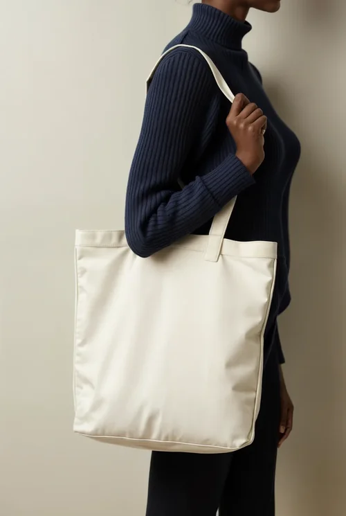 Mockup of a Stylish Cotton Tote Bag in Minimalist Design